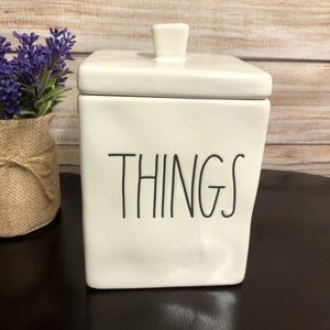 Rae Dunn “THINGS” Container Jar w/Lid New